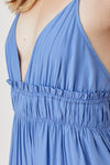 Shirred Folded Detail Maxi Dress - KOKOTETE