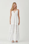 Shirred Folded Detail Maxi Dress - KOKOTETE