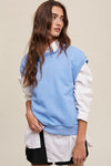 Short Sleeve Boxy Crew Neck Sweat Top - KOKOTETE