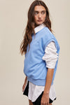 Short Sleeve Boxy Crew Neck Sweat Top - KOKOTETE