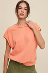 Short Sleeve Boxy Crew Neck Sweat Top - KOKOTETE