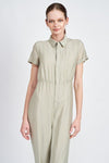 SHORT SLEEVE JUMPSUIT WITH OPEN BACK - KOKOTETE