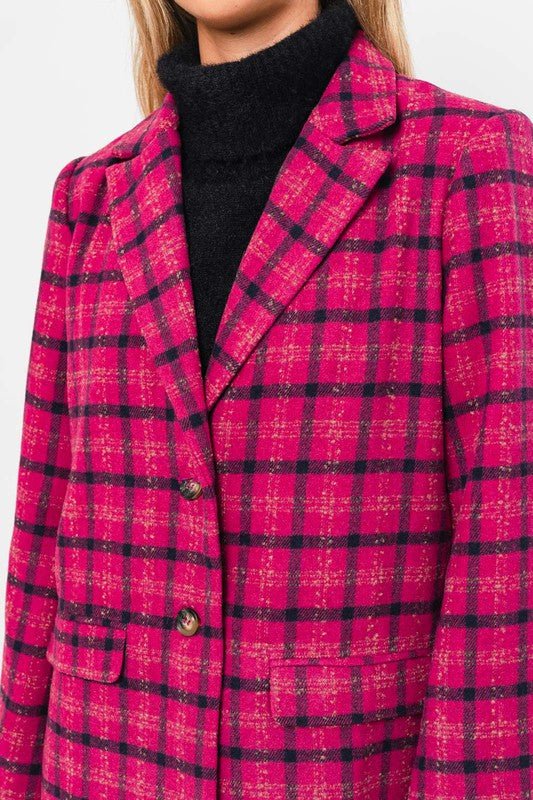 Single Button Blazer Coat - KOKOTETE
