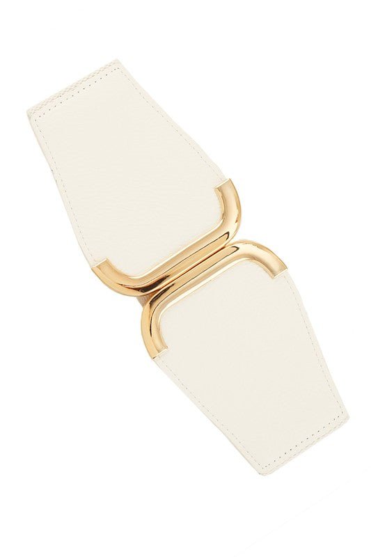 Skinny Metalic Buckle Elastic Belt - KOKOTETE