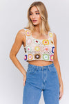 Sleeveless Multi Crochet Top - KOKOTETE