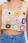 Sleeveless Multi Crochet Top - KOKOTETE