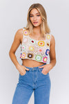 Sleeveless Multi Crochet Top - KOKOTETE
