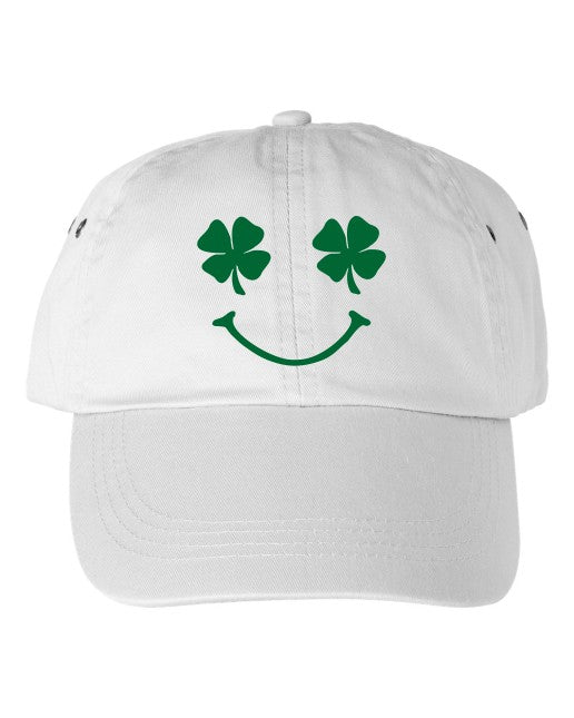 Smiley Shamrock Embroidered Dad Hat - KOKOTETE
