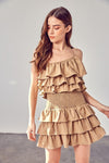 Smocked Waist Ruffle Romper - KOKOTETE