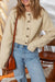 Solid Button - Up Cropped Cardigan Sweater - KOKOTETE
