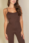 Solid Sleeveless Wide Leg Jumpsuit - KOKOTETE