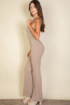 Solid Sleeveless Wide Leg Jumpsuit - KOKOTETE
