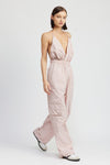SPAGHETTI STRAP CARGO JUMPSUIT - KOKOTETE