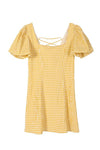 SS back strap dress - gingham - KOKOTETE
