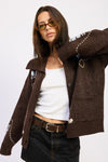 STICHED INTARSIA CARDIGAN - KOKOTETE