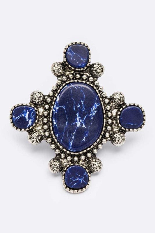 Stone Iconic Cross Stretch Ring - KOKOTETE