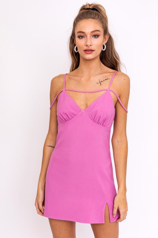 Strap Detail Mini Dress - KOKOTETE