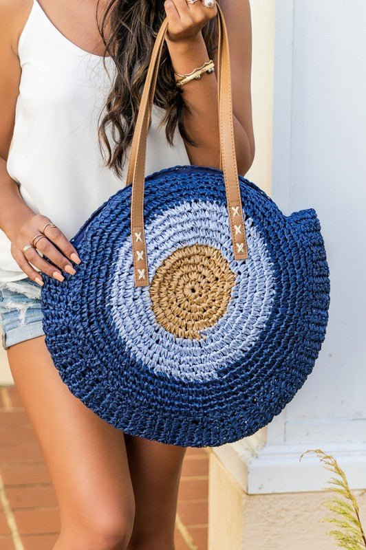 Straw Circle Tote - KOKOTETE