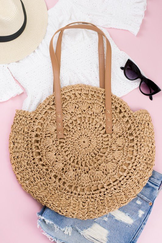 Straw Circle Tote - KOKOTETE