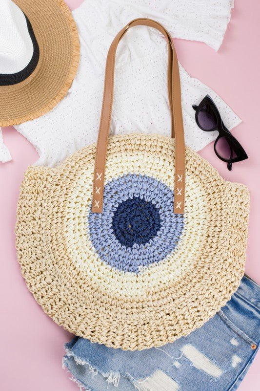 Straw Circle Tote - KOKOTETE