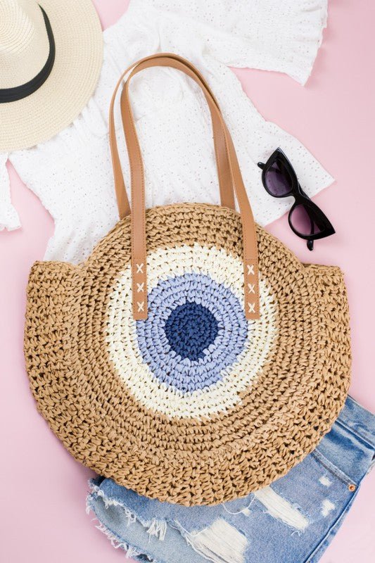 Straw Circle Tote - KOKOTETE