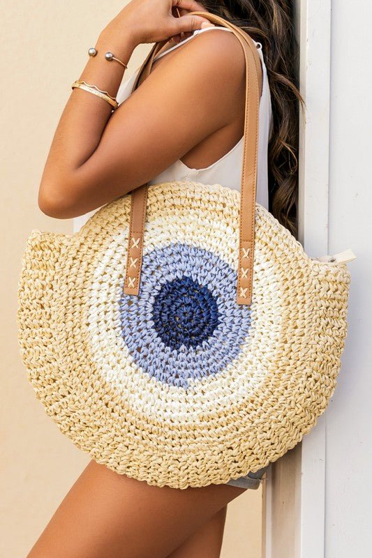 Straw Circle Tote - KOKOTETE