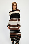 STRIPE MAXI BODYCON DRESS - KOKOTETE