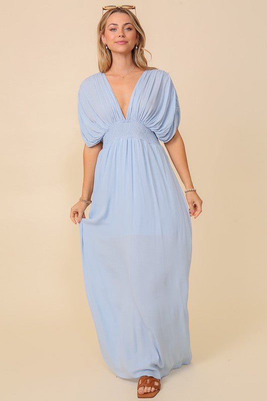 Summer Spring Vacation Maxi Sundress Lined - KOKOTETE