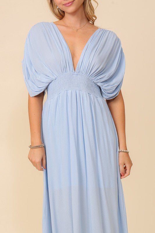 Summer Spring Vacation Maxi Sundress Lined - KOKOTETE