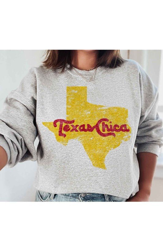 TEXAS CHICA GRAPHIC PLUS SIZE SWEATSHIRT - KOKOTETE
