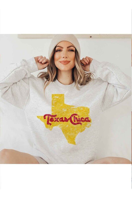 TEXAS CHICA GRAPHIC PLUS SIZE SWEATSHIRT - KOKOTETE