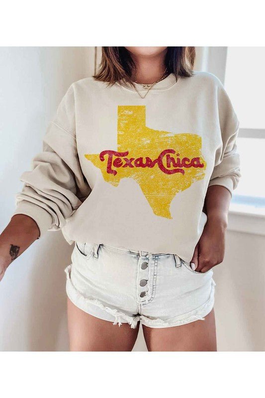 TEXAS CHICA GRAPHIC PLUS SIZE SWEATSHIRT - KOKOTETE