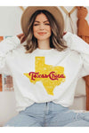 TEXAS CHICA GRAPHIC PLUS SIZE SWEATSHIRT - KOKOTETE