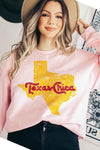 TEXAS CHICA GRAPHIC PLUS SIZE SWEATSHIRT - KOKOTETE