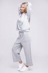 Textured Fabric Top and Pants Casual Set - KOKOTETE