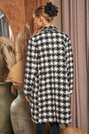 Textured Knit Tweed Double Button Coat Jacket - KOKOTETE