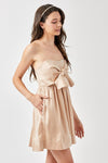 Tie Front Tube Romper Dress - KOKOTETE