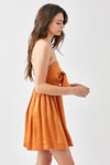 Tie Front Tube Romper Dress - KOKOTETE