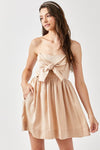 Tie Front Tube Romper Dress - KOKOTETE