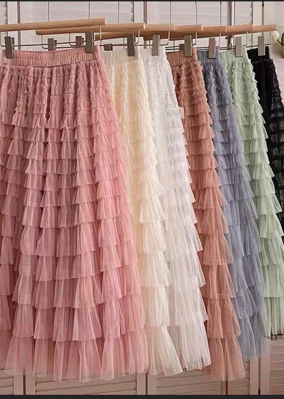 Tiered midi skirt - KOKOTETE