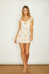 Twist Front Floral Mini Dress - KOKOTETE