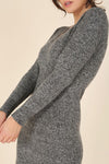 V - Neck Sweater Maxi Dress - KOKOTETE