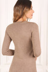 V - Neck Sweater Maxi Dress - KOKOTETE