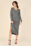 V - Neck Sweater Maxi Dress - KOKOTETE