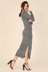 V - Neck Sweater Maxi Dress - KOKOTETE