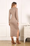 V - Neck Sweater Maxi Dress - KOKOTETE
