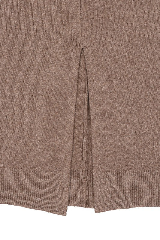 V - Neck Sweater Maxi Dress - KOKOTETE