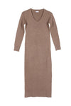 V - Neck Sweater Maxi Dress - KOKOTETE