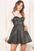Vegan leather bustier mini dress - KOKOTETE