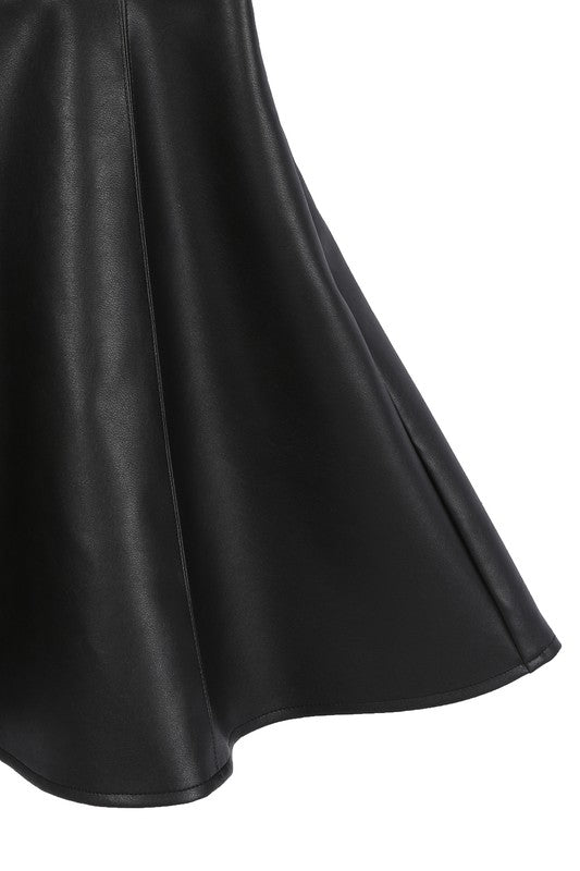 Vegan leather bustier mini dress - KOKOTETE